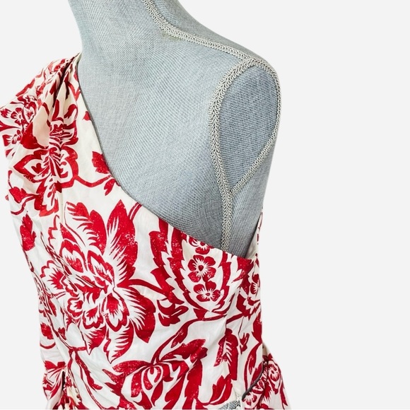 ZARA FLORAL PRINTED MINI SKIRT red/white size L. 2 piece skirt set, mini skirt - Picture 12 of 16